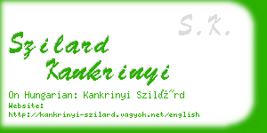 szilard kankrinyi business card